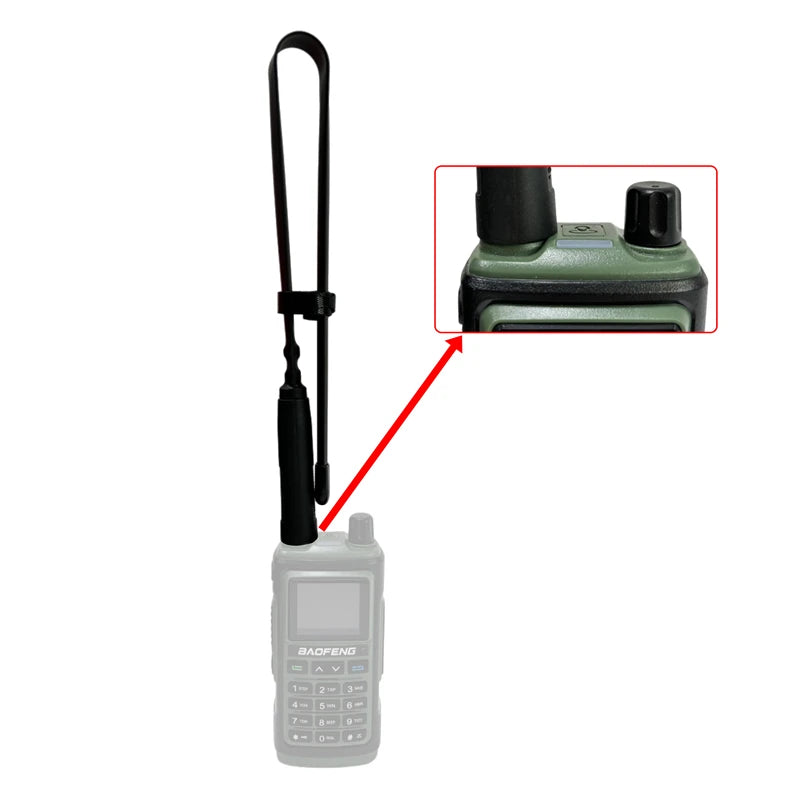 Antenna  Flessibile "Blade" Pieghevole per Radio Baofeng (SMA-Female)
