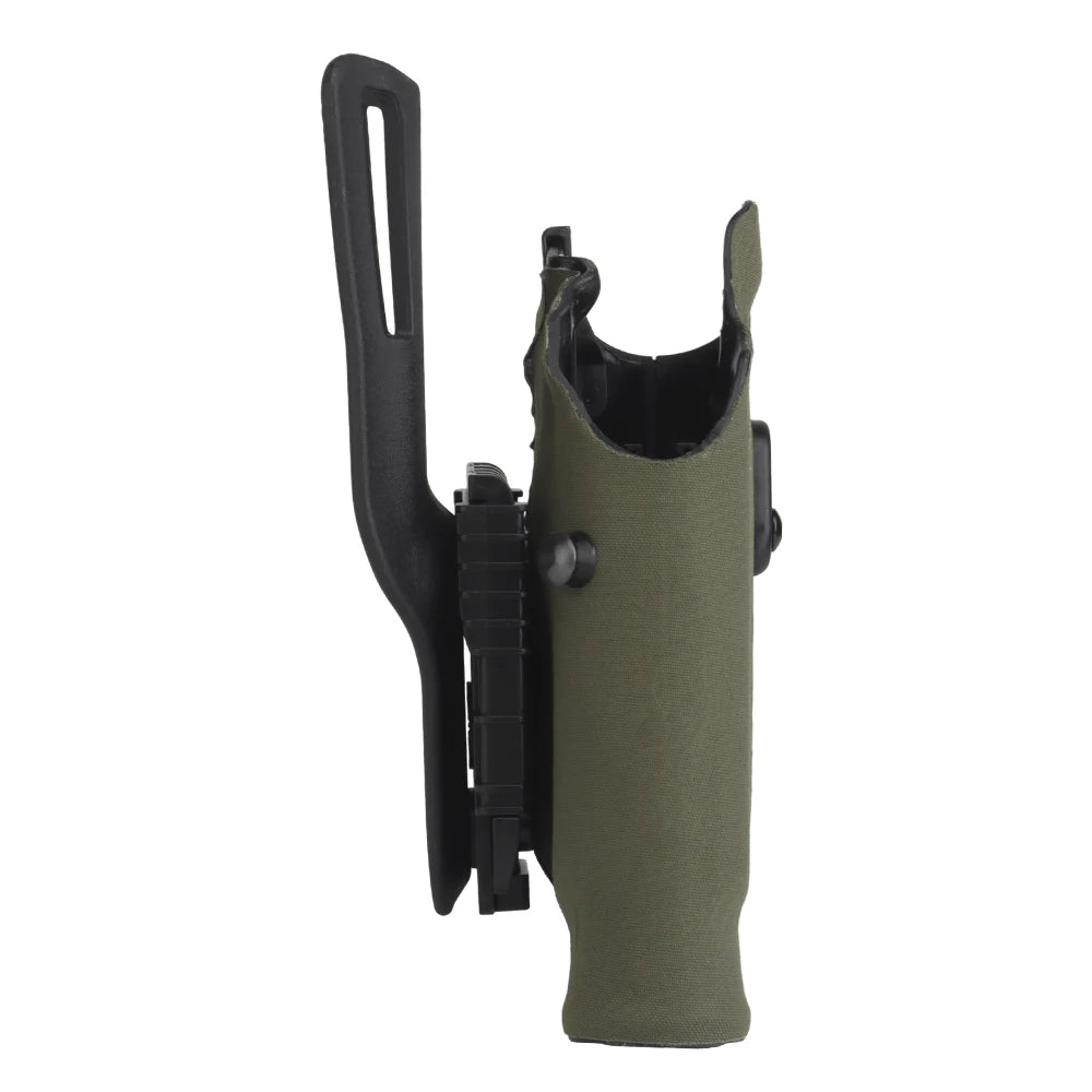 Fondina Rigida SIG P320 Light-Bearing con Sistema QLS e Cinghia Cosciale (Replica Safariland)