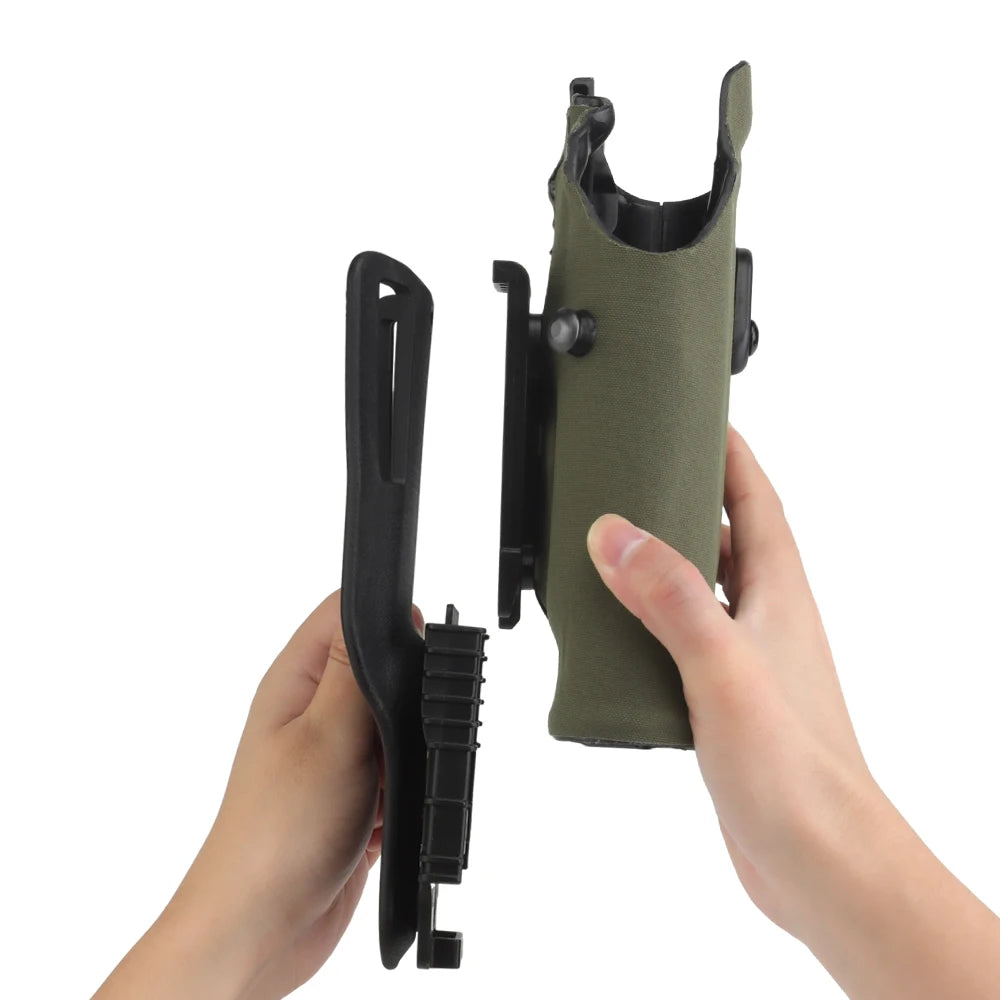 Fondina Rigida SIG P320 Light-Bearing con Sistema QLS e Cinghia Cosciale (Replica Safariland)