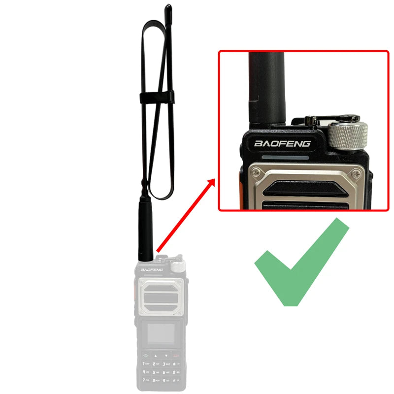 Antenna  Flessibile "Blade" Pieghevole per Radio Baofeng (SMA-Female)